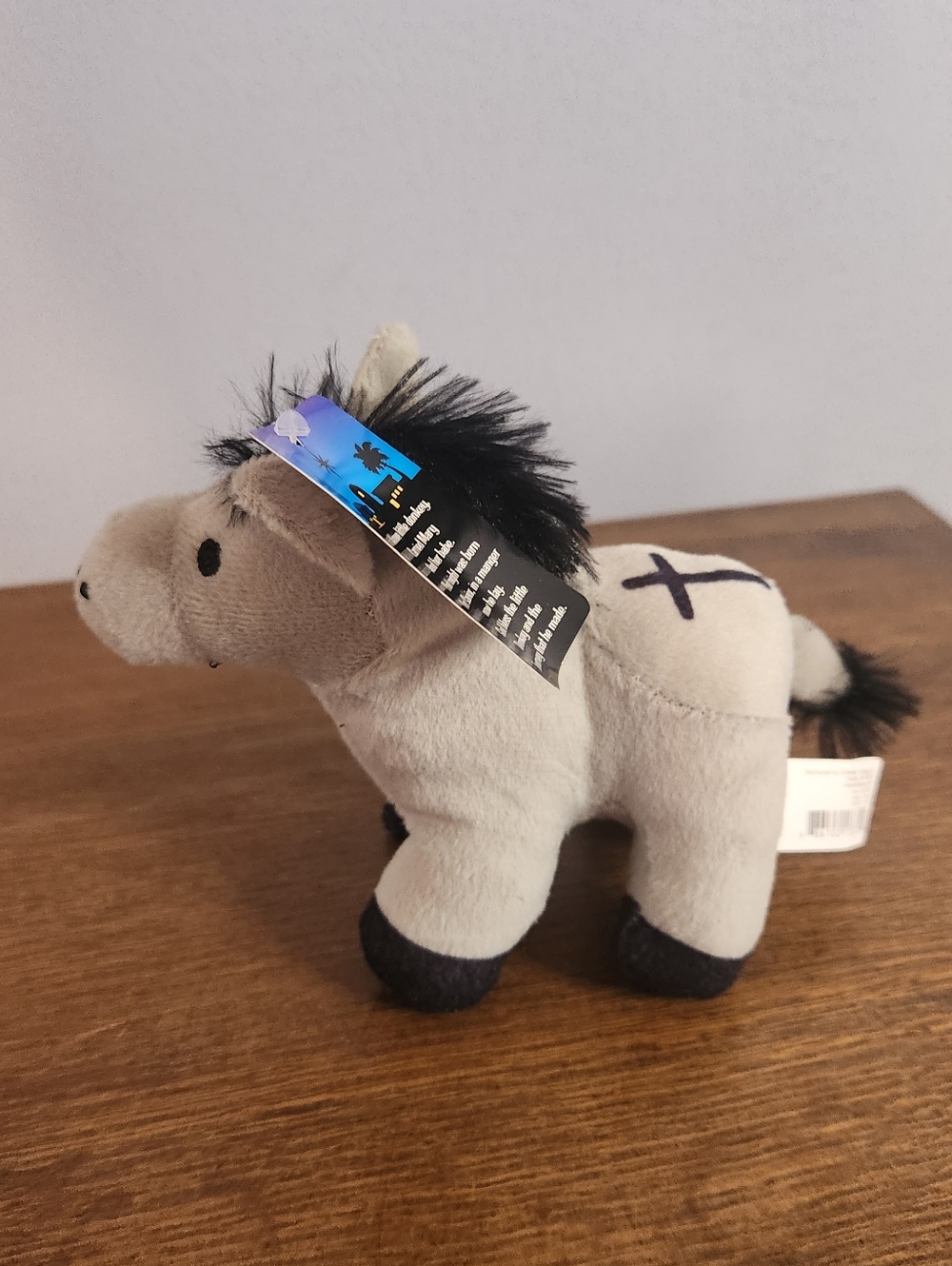 Nativity Brave Luttle Donkey Plush Stuffed Animal Toy Poem Tag Cross Back NWT